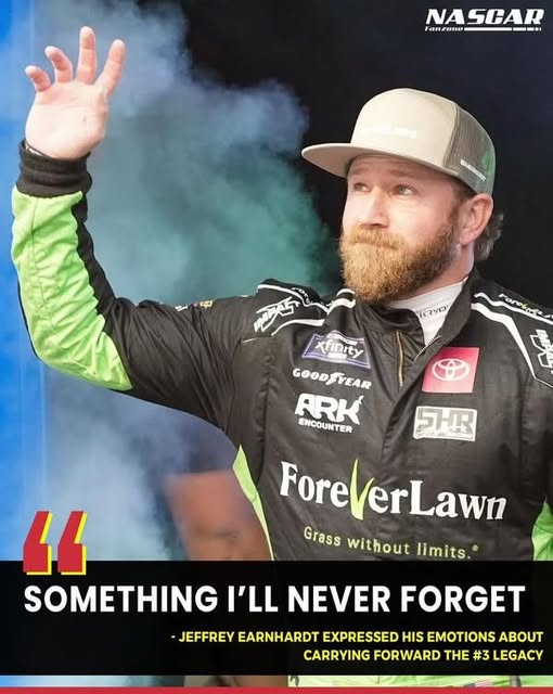 Jeffrey Earnhardt’s emotional words about carrying on the #3 legacy left fans heartbroken, honoring his grandfather Dale Sr.’s memory.